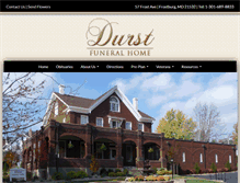 Tablet Screenshot of durstfuneralhome.com